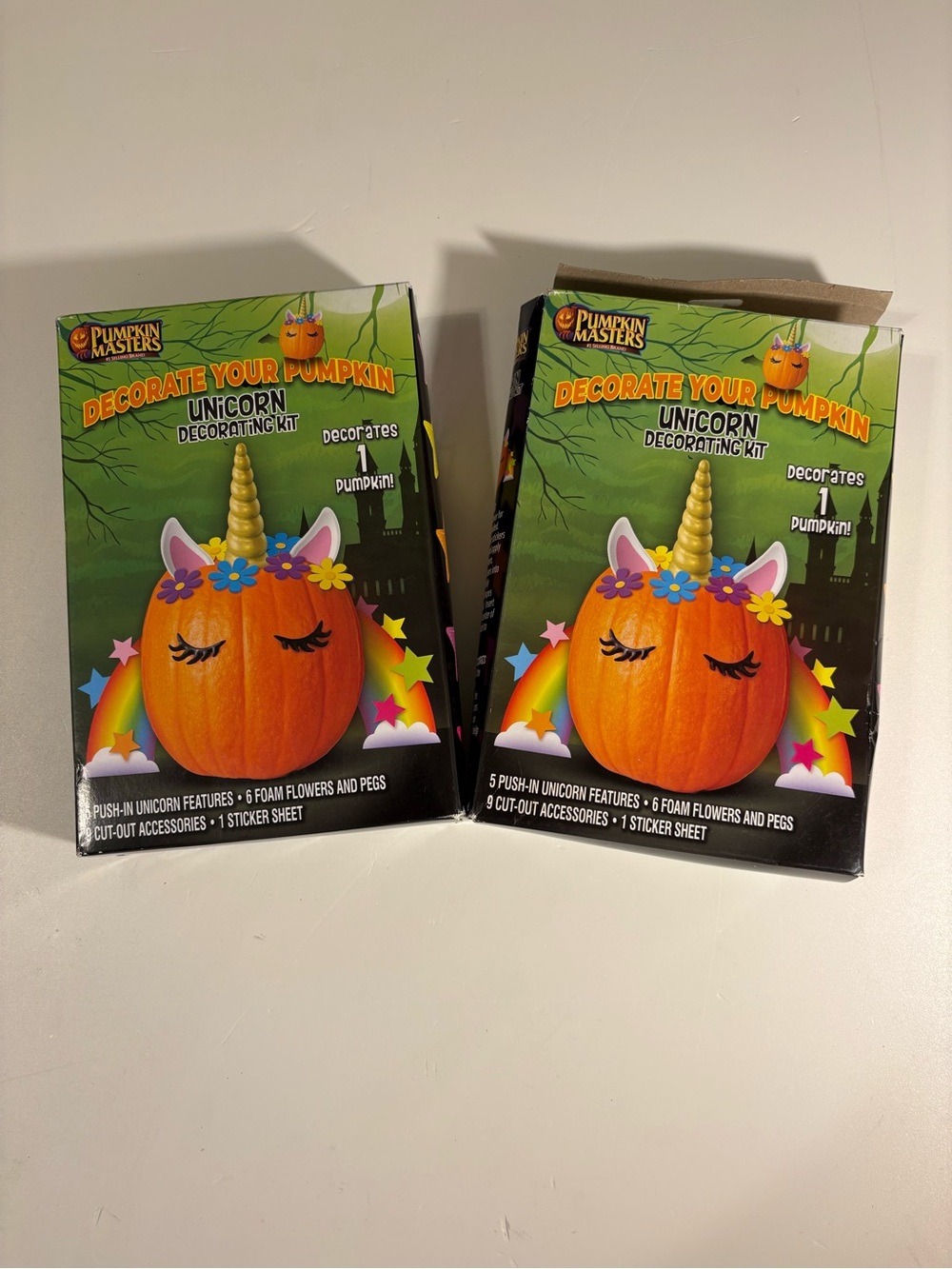 Unicorn Pumpkin Decorating Kit - Orange